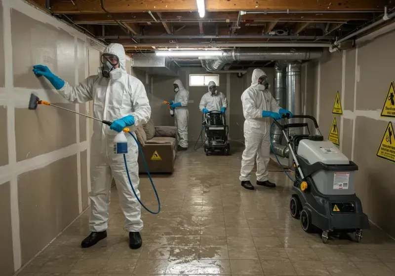 Basement Moisture Removal and Structural Drying process in Loup City, NE